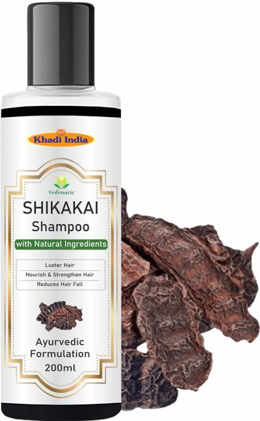 vedimatic Khadi 100% Herbal Natural Shikakai Shampoo For Hair Growth Ayurvedic Shampoo