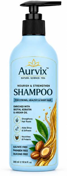 Aurvix Biotin Keratin Argan hair Shampoo | Hair Fall Control | Sulfate Free | 250 ml
