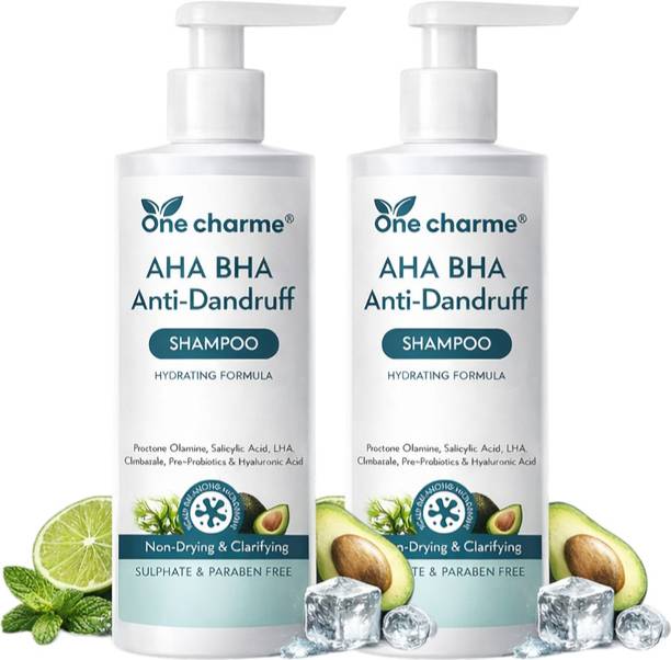ONE CHARME Anti Dandruff Shampoo Pack of 2 | AHA BHA Sulphate Free