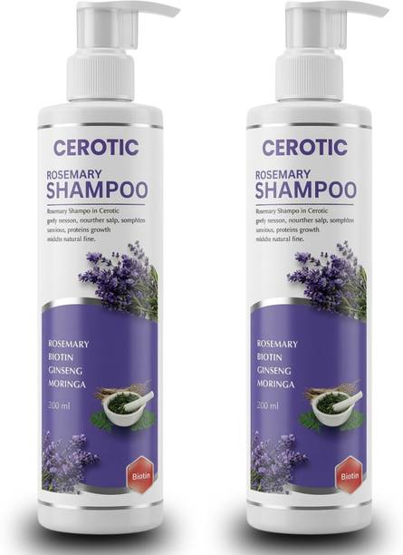 CEROTIC Rosemary Shampoo with Biotin, Moringa & Ginseng | Promotes Healthy Hair Growth