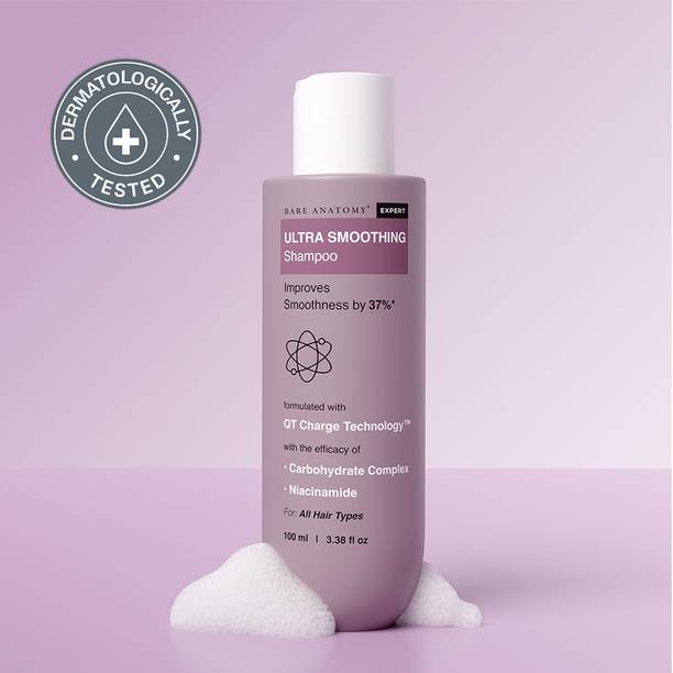 BARE ANATOMY Ultra Smoothing Shampoo for Dry & Frizzy Hair | Restores Smoothing & Texture