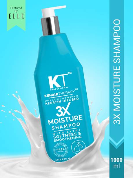 KEHAIRTHERAPY KT Professional 3X Moisture Keratin Shampoo|Sulphate Free|Paraben Free - 1000 ml