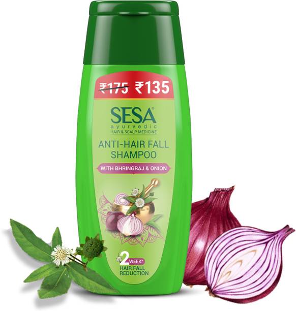 SESA Ayurvedic Anti-Hair Fall Shampoo with Bhringraj and Onion for Soft & Shiny Hair