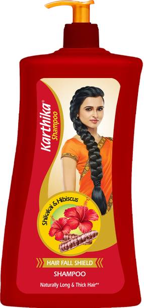 KARTHIKA Hair Fall Shield Shampoo with Shikakai and Hibiscus for Long & Thick Hair