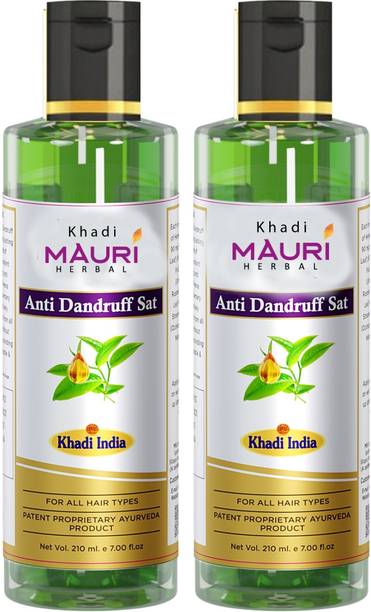 Khadi Mauri Herbal Anti Dandruff Shampoo, Deep Cleansing & Root Strengthening - Enriched with Tea Tree Oil & Neem, Combo Pack of 2