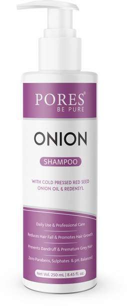 PORES BE PURE Onion Hair Fall Control Sulfate Free Shampoo for Women & Men