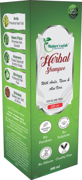 Nature's wish Herbal Shampoo (Sulphate, Silicon & Paraben Free)