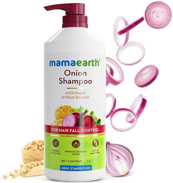 Mamaearth Onion Shampoo for Hair Growth and Hair Fall Control with Onion andPlant Keratin