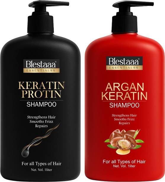 blestaaa essentialss Argan Keratin Shampoo Nourishing & Repair Formula Smooth, Shiny Frizz-Free Hair