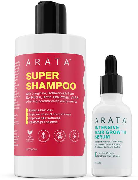 ARATA Grow Strong Combo with Super Shampoo & Intensive Hair Growth Serum