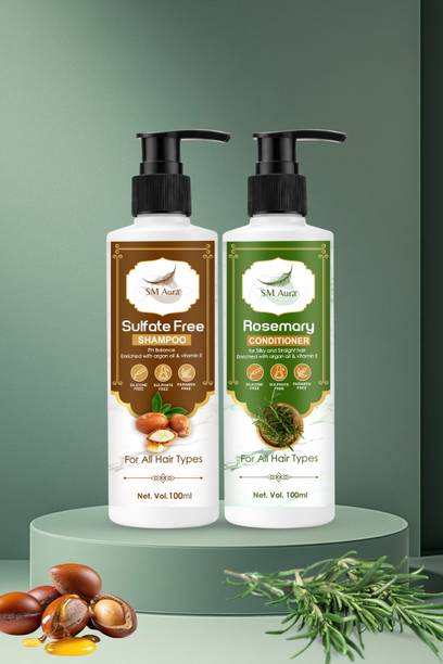 SM AURA Sulphate Free Hair Shampoo and Conditioner Combo Pack for Men & Women 100ml Each
