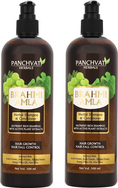 panchvati Brahmi Amla Shampoo For Hair Growth & Hair Fall Control 500ml each (Pack of-2)