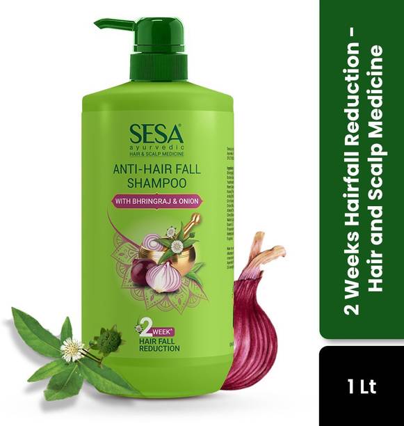 SESA Ayurvedic Anti-Hair Fall Shampoo with Bhringraj and Onion for Soft & Shiny Hair