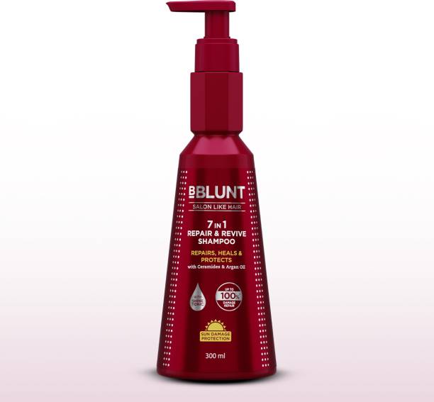 BBlunt 7in1 Repair & Revive Shampoo for Upto 100% Damage Repair | Ceramides & Argan Oil
