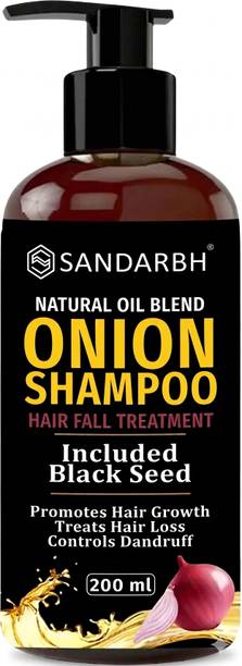 Sandarbh Natural Onion Shampoo for Hair Fall Treatment with Black Seed Oil Blend