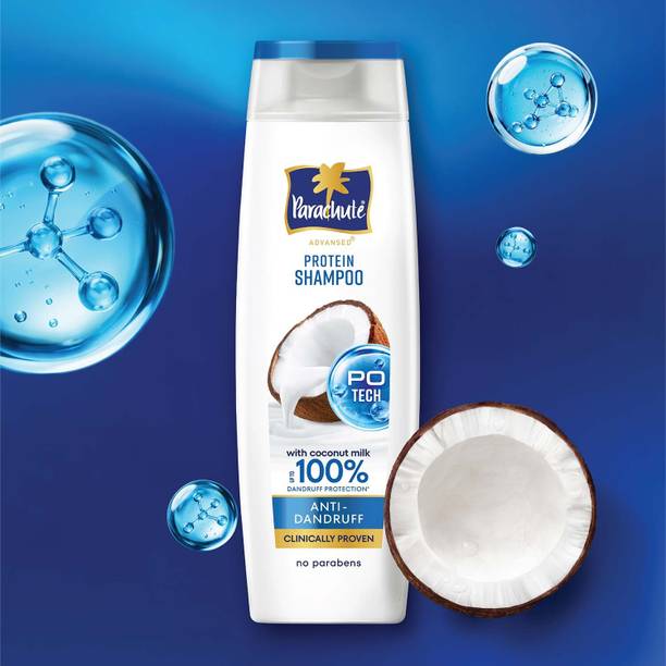 Parachute Advansed Protein Shampoo | with Coconut Milk | Anti Dandruff | Paraben free