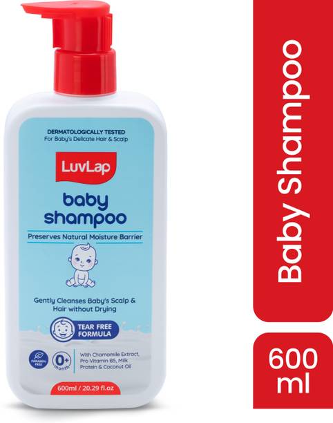 LuvLap Milky Soft Baby Shampoo - 600ml, Tear Free Formula, With Milk Protein, Vitamin E (600 ml)