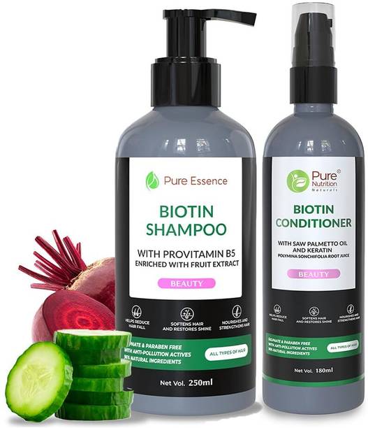 Pure Nutrition Biotin Shampoo & Conditioner Combo For Healthy Hair