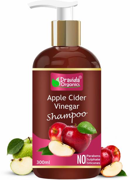 Dravida Organics Apple Cider Vinegar Shampoo - 300ml | Anti-Dandruff Shampoo For Daily Use