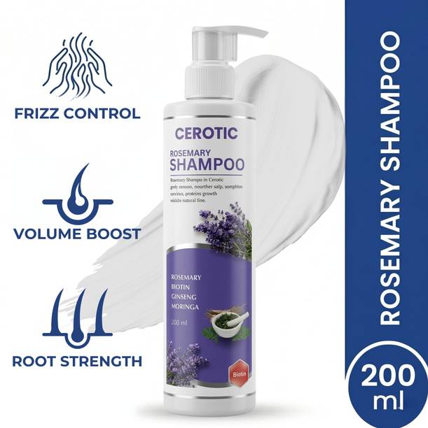 CEROTIC Rosemary Shampoo with Biotin, Ginseng & Moringa | Promotes Healthy Hair Growth