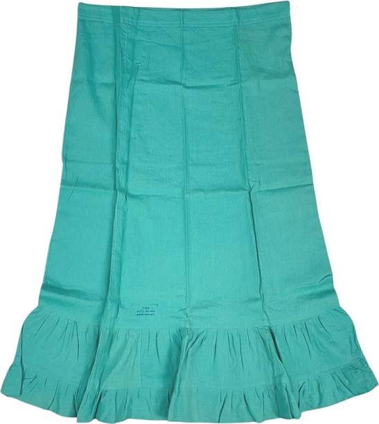 Belizs's Light Sea Cotton Saree Shapewear Petticoat Free Size Pure Cotton Petticoat