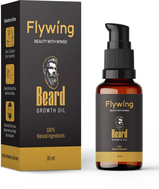 Flywing Natural Beard Growth Oil for Healthy Beard - No Harmful Chemicals Hair Oil & Shave Oil