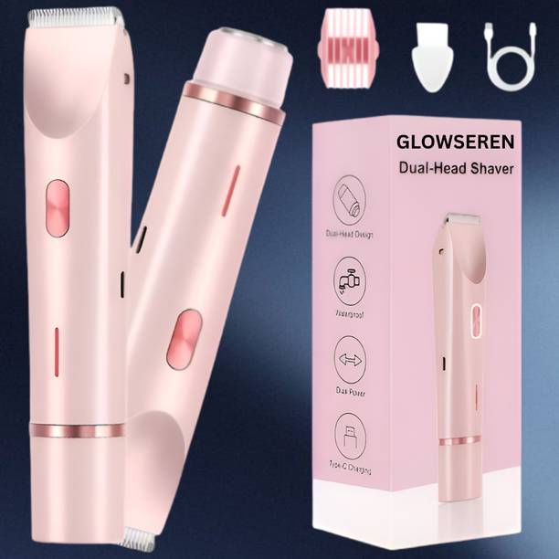 glowseren Portable USB Charging Facial Hair Remover and Body Grooming Trimmer Shaver For Women