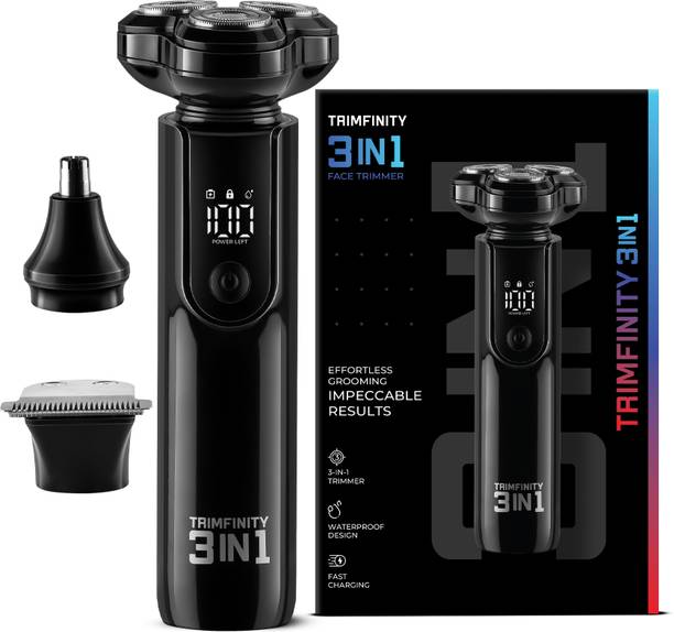 urbangabru Trimfinity 3-in-1 Waterproof Electric Face Trimmer & Shaver for Men  Shaver For Men