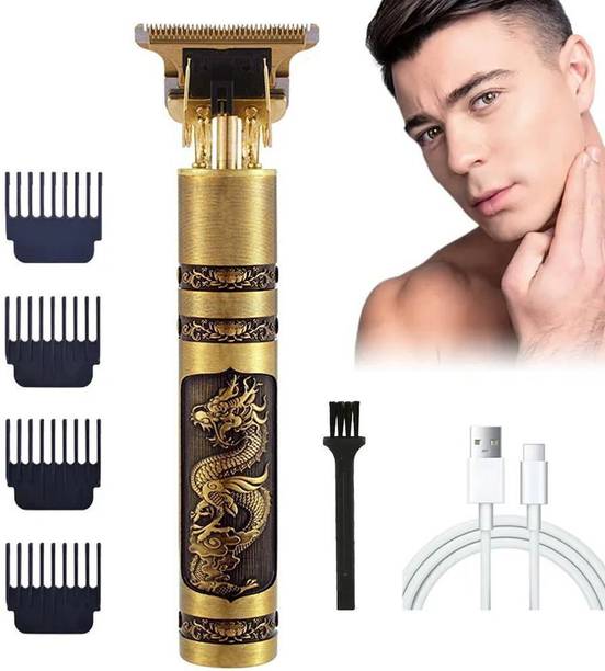 Profiline T9 Waterproof Shaver Vintage Metal Hair Cutting Trimmer USB charging 0mm Shaver For Men