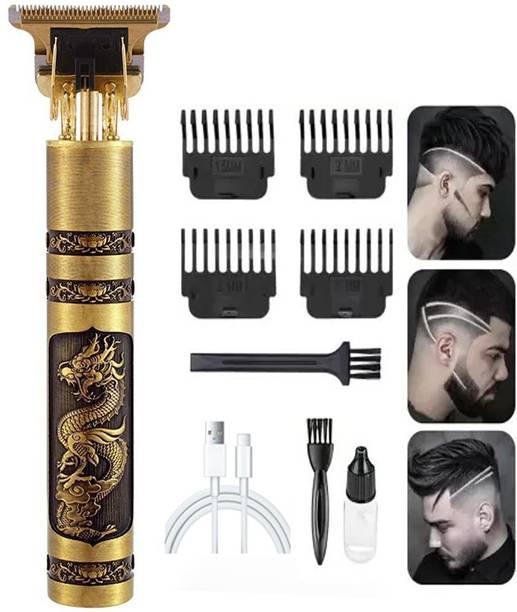 Profiline Waterproof Shaver Vintage -T9 Metal Hair Cutting Trimmer USB charging 0mm Shaver For Men