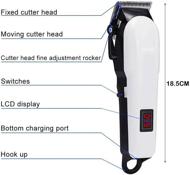 UZAN Rechargeable Hair Clipper/Trimmer For Men With LED Smart Display Shaver For Men Shaver For Men