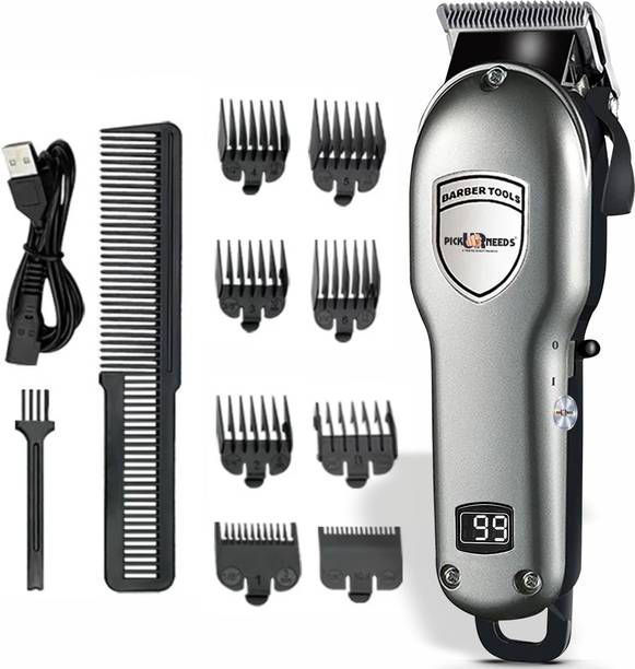 Pick Ur Needs Rechargeable Professional Hair Clipper/Trimmer Barber Tool With LED Display 6W Shaver For Men