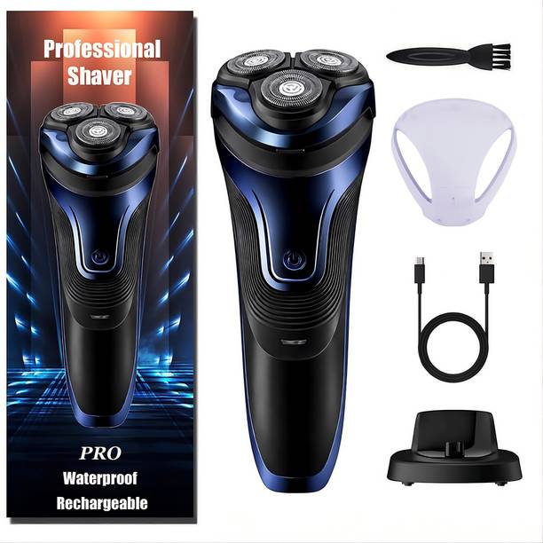SHVR Rechargeable Waterproof Electric Shaver Wet & Dry Rotary Shavers for Men Shaver For Men