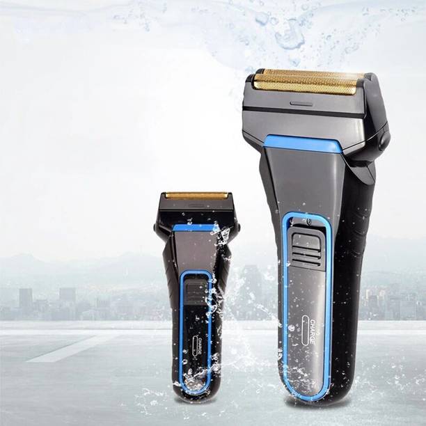 KE MEY Professional Rechargeable Shaver with Side Burner Trimmer full Kit Shaver For Men