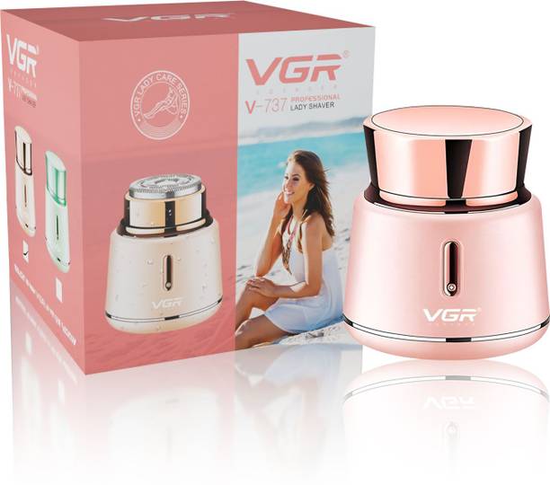 VGR V-737 Lady Trimmer & Mini Shaver with IPX5 Waterproof, Magnetic Cap & Charging Cordless Epilator