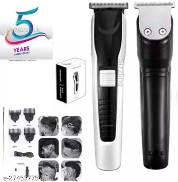 Zeno volt Hair 538? TRIMMER Rechargeable Professional (Black) Fully Waterproof Trimmer Trimmer 120 min  Runtime 4 Length Settings