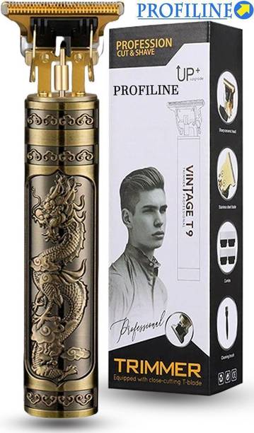 Profiline Waterproof Vintage T9 Hair Metal Body Cutting Machine for Men 0mm C Shaver For Men