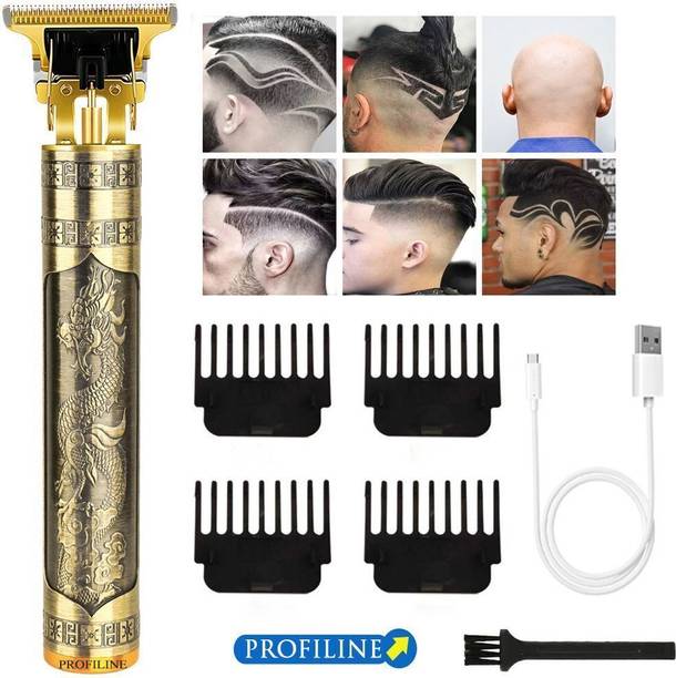 Profiline Metal Vintage T9 Waterproof Grooming Kit Professional Cordless Body Hair Shaver For Men