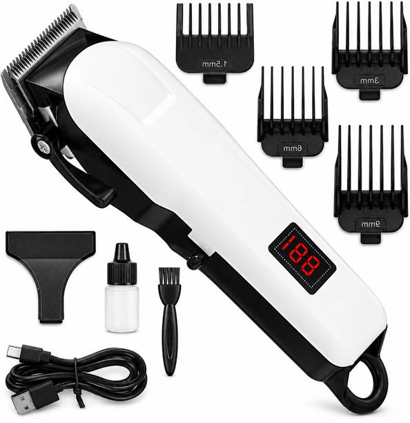 CLINLINSO 809 Professional Hair Clipper with Digital Display Fully Waterproof Trimmer 240 min Runtime 5 Length Settings