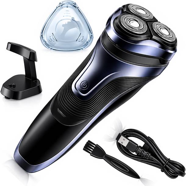 KME Professional Men Electric Razor 3 Head Rotary Cordless Rechargeable  Shaver For Men