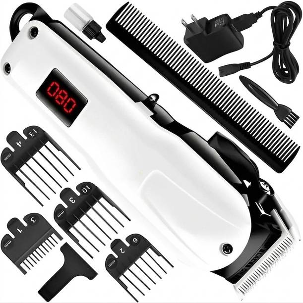 ChinuStyle 809A Electric Hair Clipper for Men, Rechargeable Beard Trimmer with LCD Screen  Shaver For Men