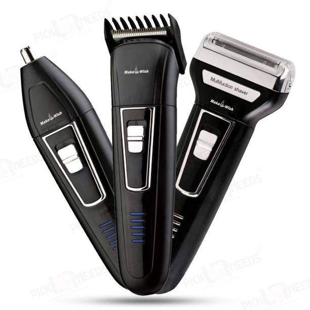 Make Ur Wish Professional Shaver 3 in 1 Beard, Nose and Ear Waterproof Trimmer Shaver For Men