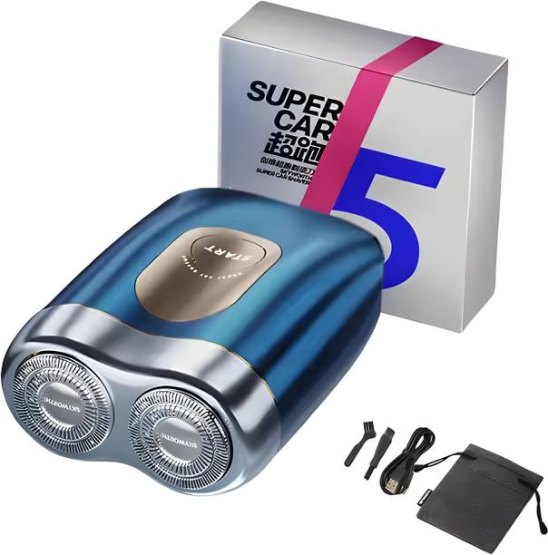 Yuva Pulse Super Car IPX7 Waterproof Electric Shaver | Dual Blade, Fast USB Rechargeable Shaver For Men