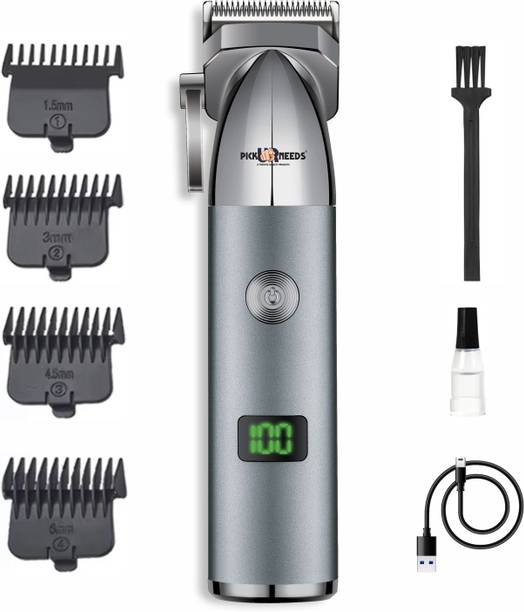 Pick Ur Needs 4 Multiple Blade With Type C Rechargeable Hair Clipper / Beard Trimmer 1200 mAh Shaver For Men