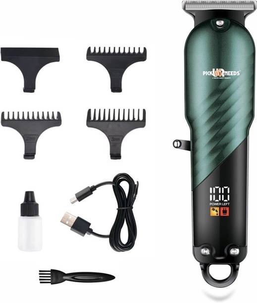 Pick Ur Needs High Performence Professional Hair Clipper / Trimmer 4 In 1 Blades LED Display Shaver For Men