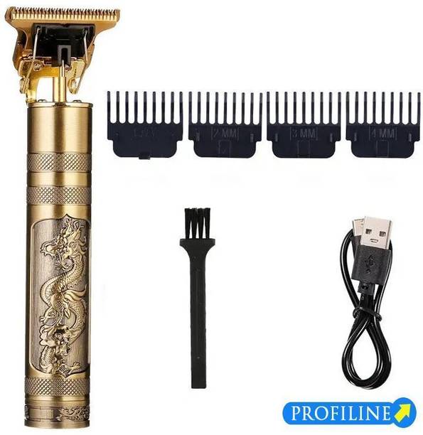 Profiline USB Cordless Rechargeable Vintage T9 Custom Hair Trimmer&Clipper Cutting Machine Shaver For Men