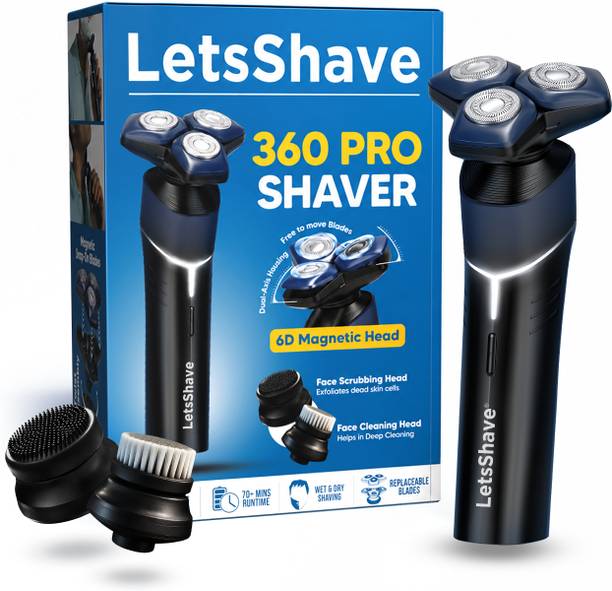 LetsShave 360 Pro Shaver | Comfortable Clean Shave | Waterproof, Wet & Dry Shaver For Men