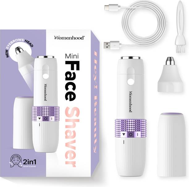 WOMENHOOD Mini Face Shaver Skin Mesh Painless Eyebrow Trimmer Waterproof Rechargeable  Shaver For Women
