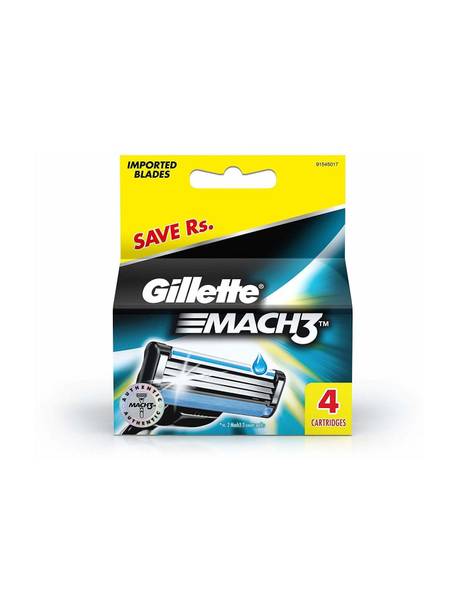 Gillette Mach 3 Manual Shaving Razor Blades (Cartridge) 4s pack