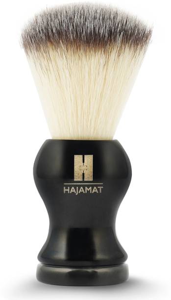 Hajamat Luxurious Black | Premium Quality Resin Handle|Extra Dense & Super Absorbent Bristles| Made in India Shaving Brush